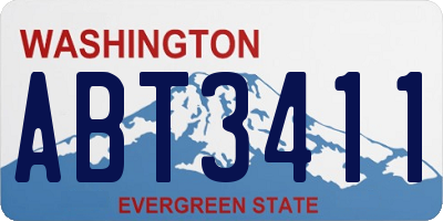 WA license plate ABT3411