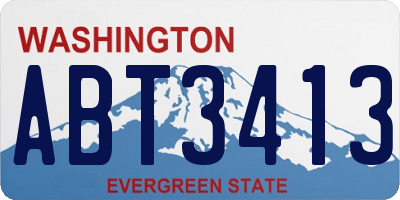 WA license plate ABT3413