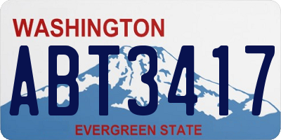 WA license plate ABT3417