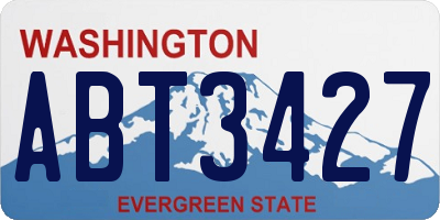 WA license plate ABT3427
