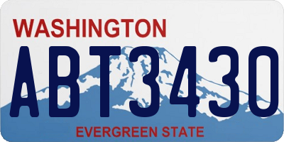 WA license plate ABT3430