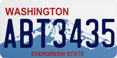 WA license plate ABT3435