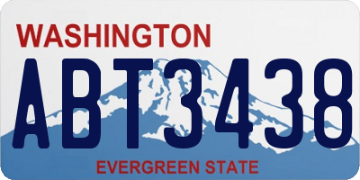 WA license plate ABT3438