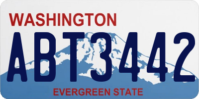 WA license plate ABT3442