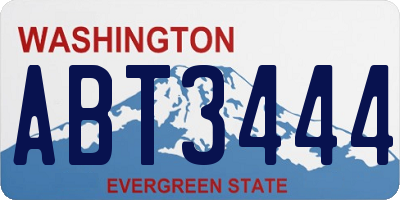 WA license plate ABT3444