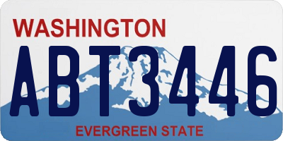 WA license plate ABT3446
