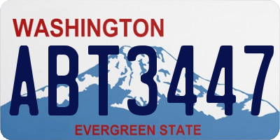 WA license plate ABT3447