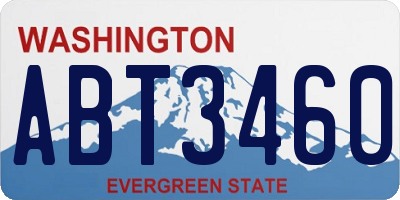 WA license plate ABT3460
