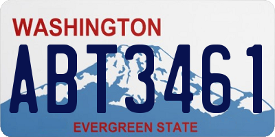 WA license plate ABT3461