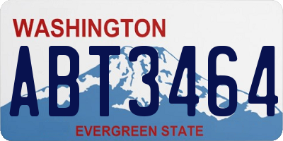 WA license plate ABT3464
