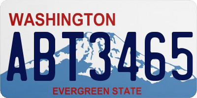 WA license plate ABT3465
