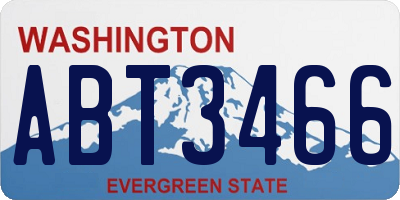 WA license plate ABT3466