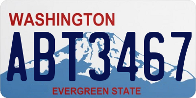 WA license plate ABT3467
