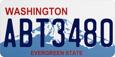 WA license plate ABT3480