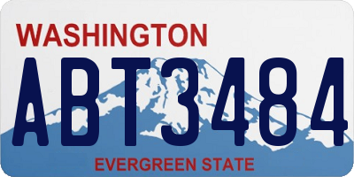 WA license plate ABT3484