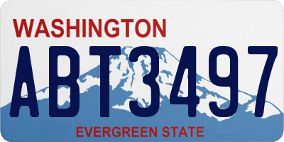 WA license plate ABT3497