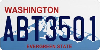WA license plate ABT3501