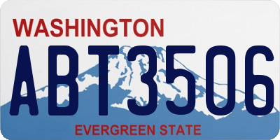WA license plate ABT3506