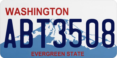 WA license plate ABT3508