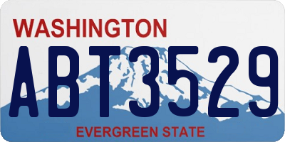 WA license plate ABT3529