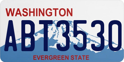 WA license plate ABT3530