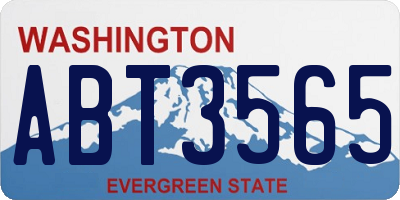 WA license plate ABT3565
