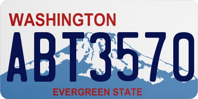 WA license plate ABT3570