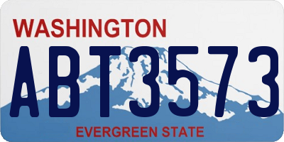 WA license plate ABT3573