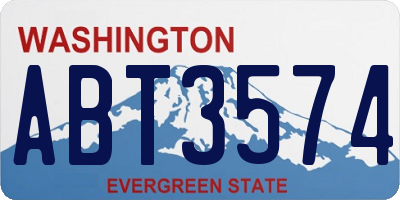 WA license plate ABT3574