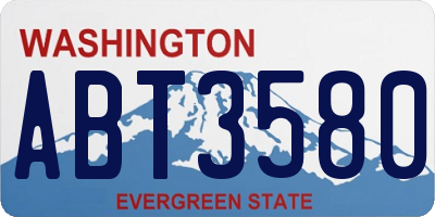 WA license plate ABT3580