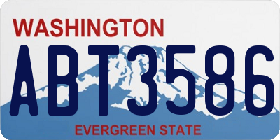WA license plate ABT3586
