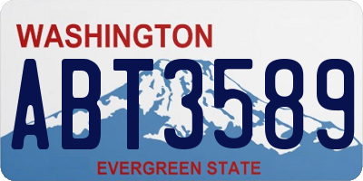 WA license plate ABT3589