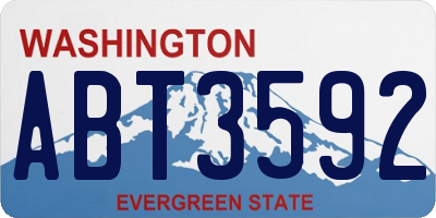 WA license plate ABT3592