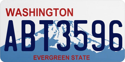 WA license plate ABT3596