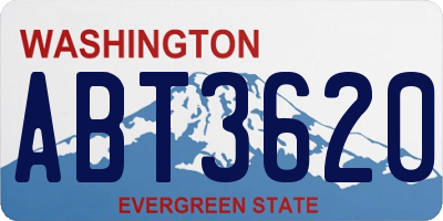 WA license plate ABT3620