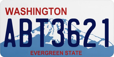 WA license plate ABT3621