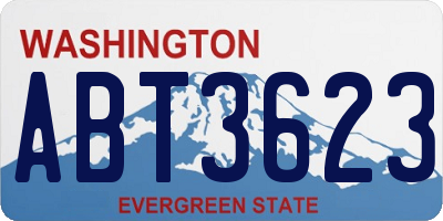 WA license plate ABT3623
