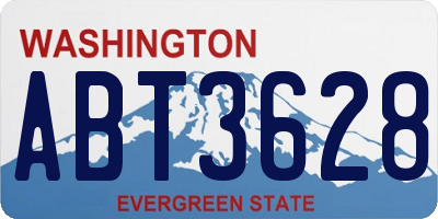 WA license plate ABT3628