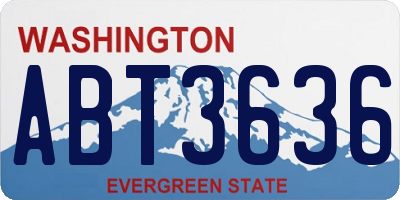 WA license plate ABT3636