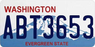 WA license plate ABT3653