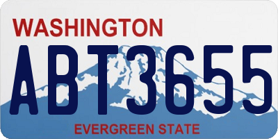 WA license plate ABT3655