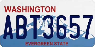 WA license plate ABT3657