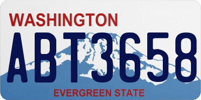 WA license plate ABT3658