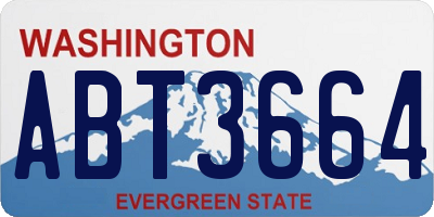 WA license plate ABT3664