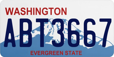 WA license plate ABT3667