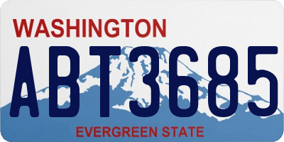 WA license plate ABT3685