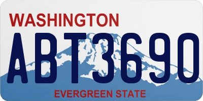 WA license plate ABT3690