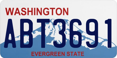 WA license plate ABT3691