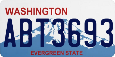 WA license plate ABT3693