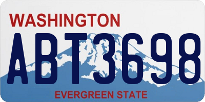 WA license plate ABT3698